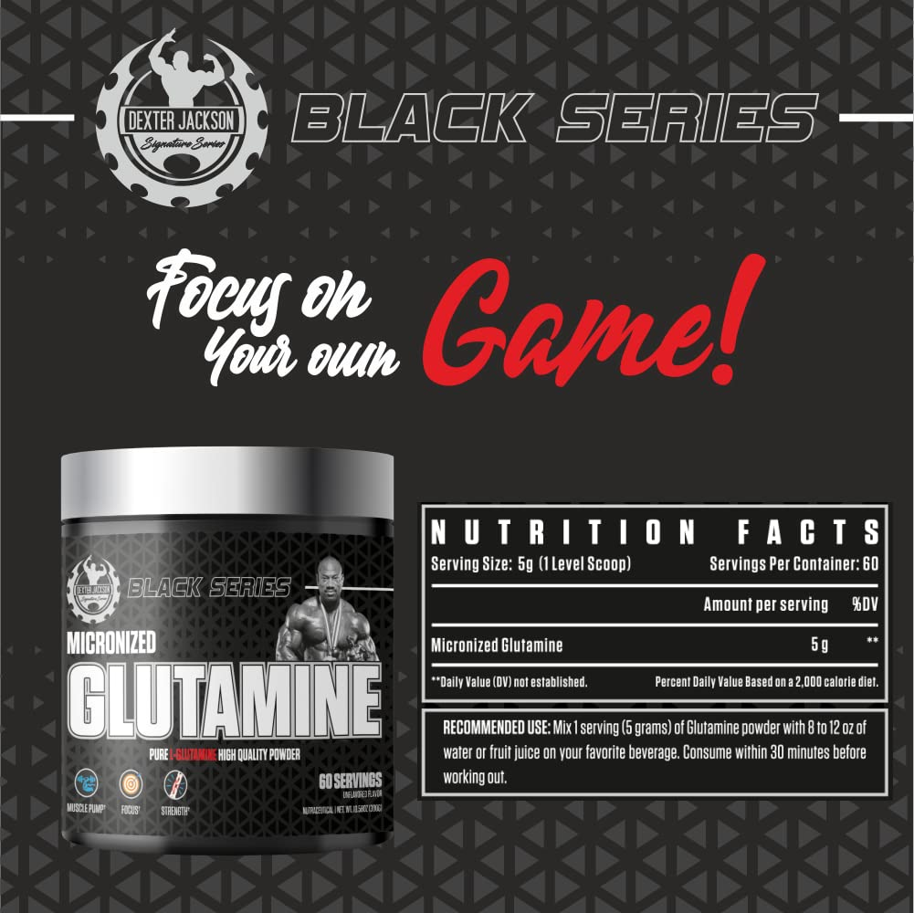Overtraining Recovery Glutamine – 5g Micronized Powder to Reduce Muscle Breakdown. 60-Serving Tub for Daily Use. Consume Pre/Post-Workout