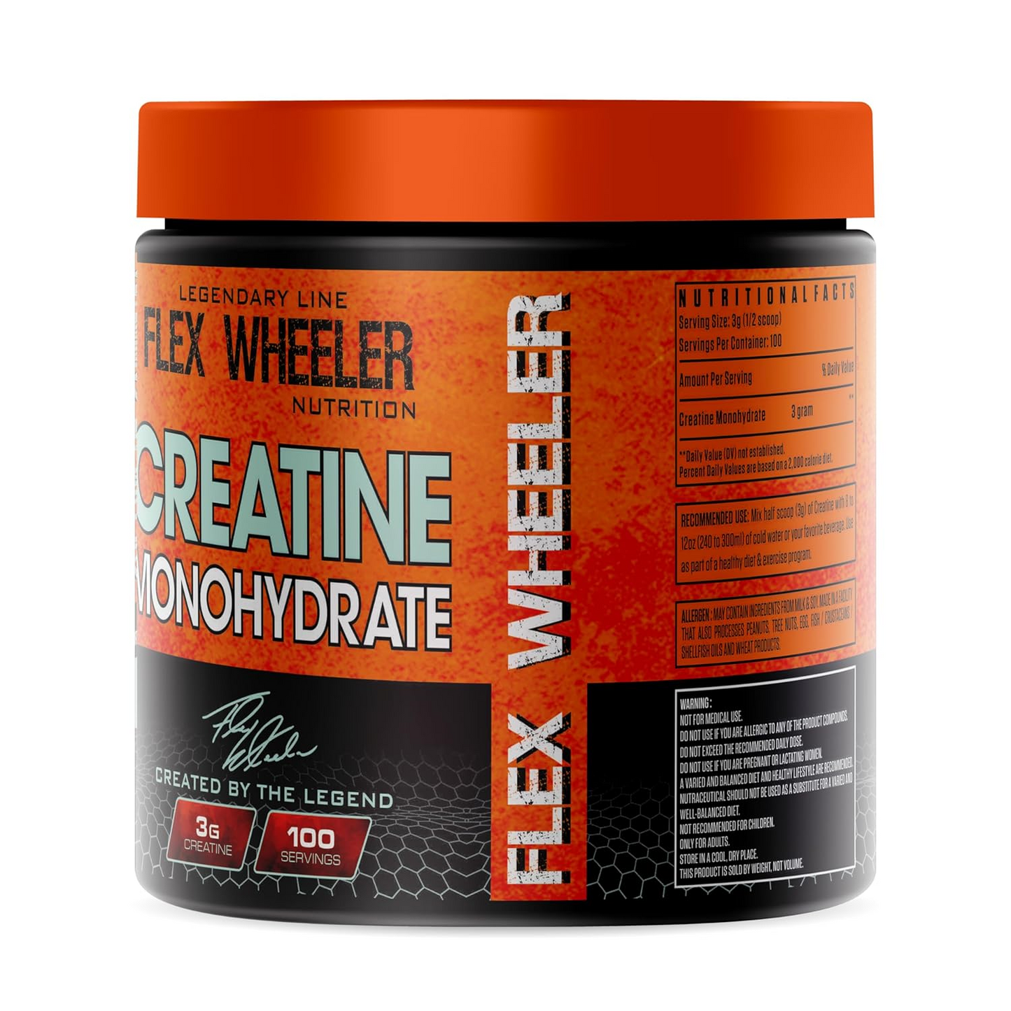 Flex Wheeler Legendary Line Creatine Monohydrate Powder - Pure Muscle Building Supplement for Strength & Performance by Bodybuilding Legend