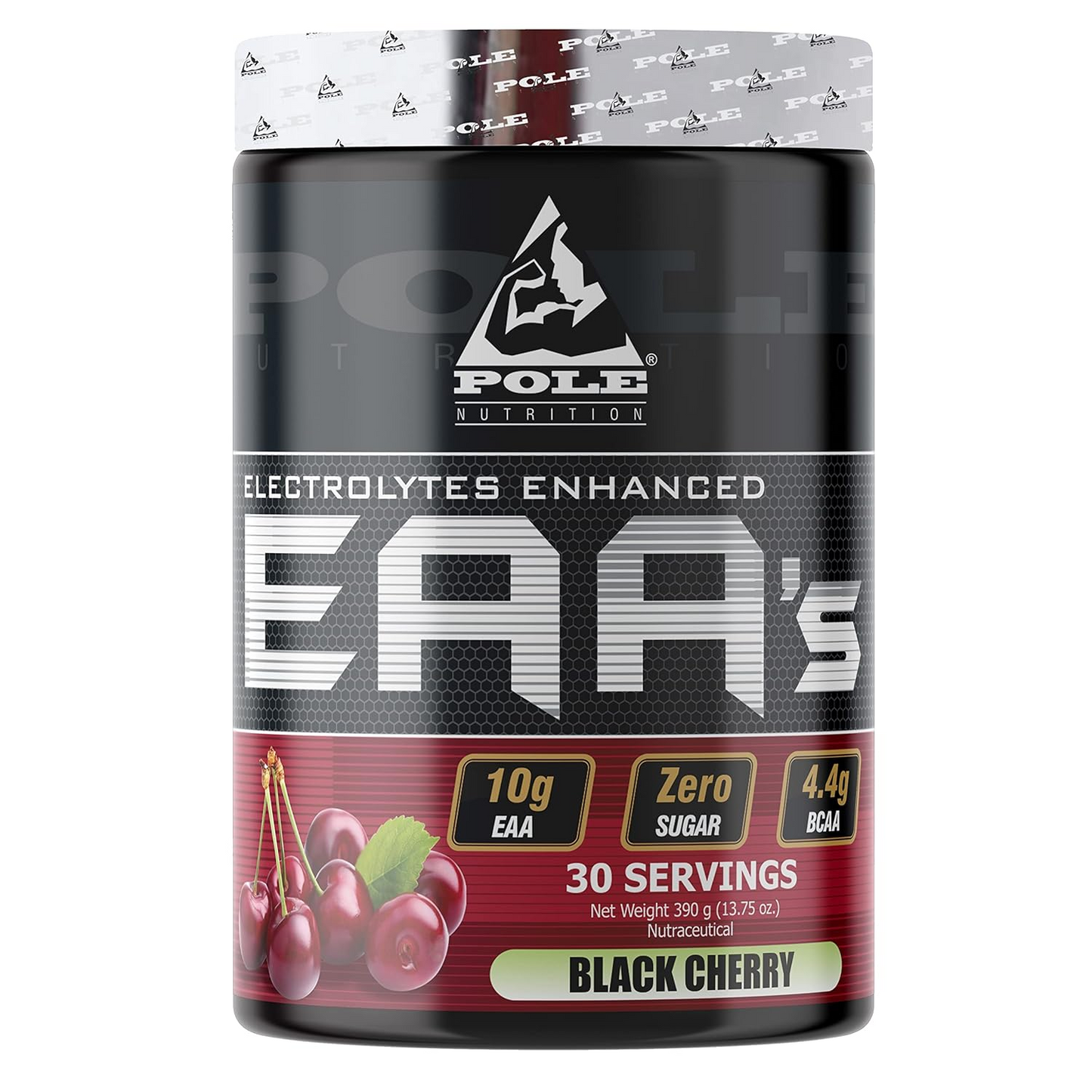 Refreshing Black Cherry EAA Drink - Pole Nutrition's 30-Serving Amino Acid + Electrolyte Recovery Formula