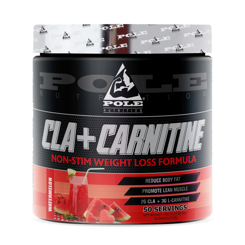 Watermelon Flavored CLA & Carnitine Supplement - Pole Nutrition's Gym-Friendly Fat Loss Powder - No Stimulants or Jitters