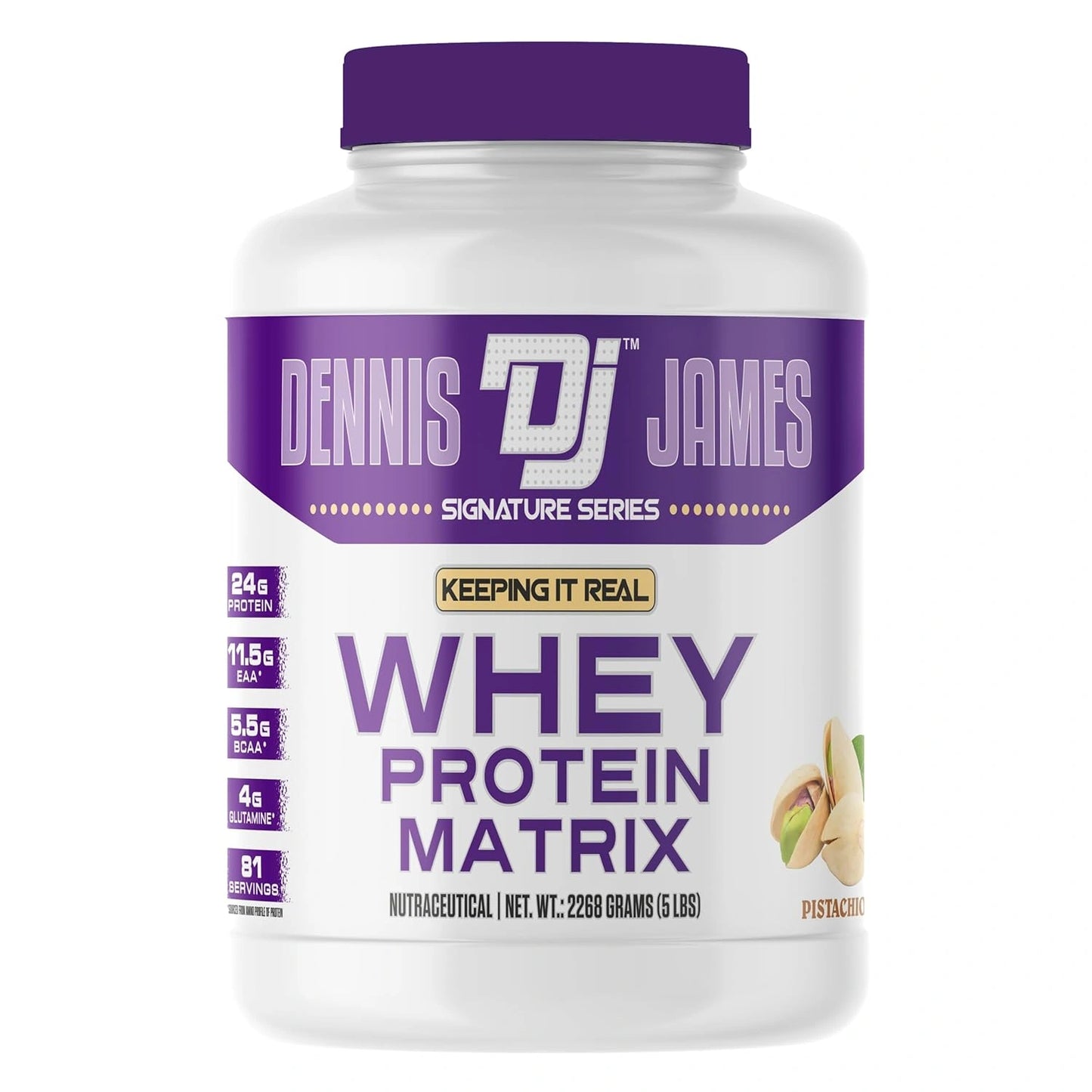dennisjames-wheyprotein-matrix-wheypistachio-81servngs-frontview-signatureseries