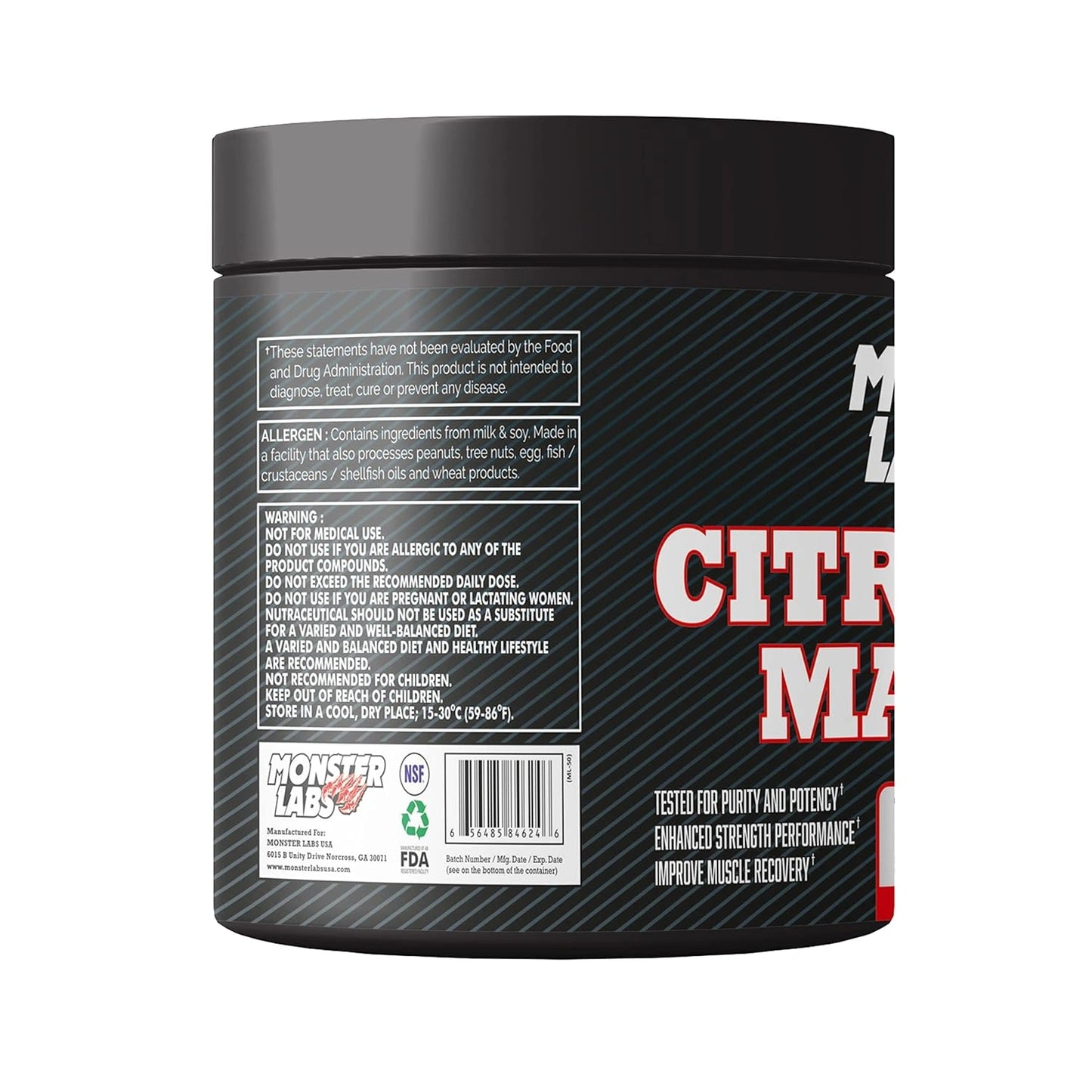 monsterlabs-citrullinemalate-200gram-enhanced-strength-nsf-certified