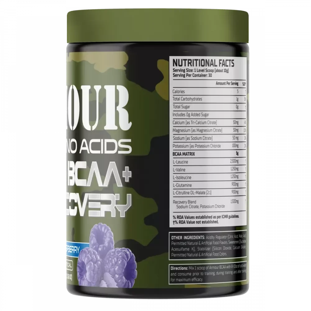 Warzone Armour BCAA+Recovery-Amino acids-30 Servings-300g