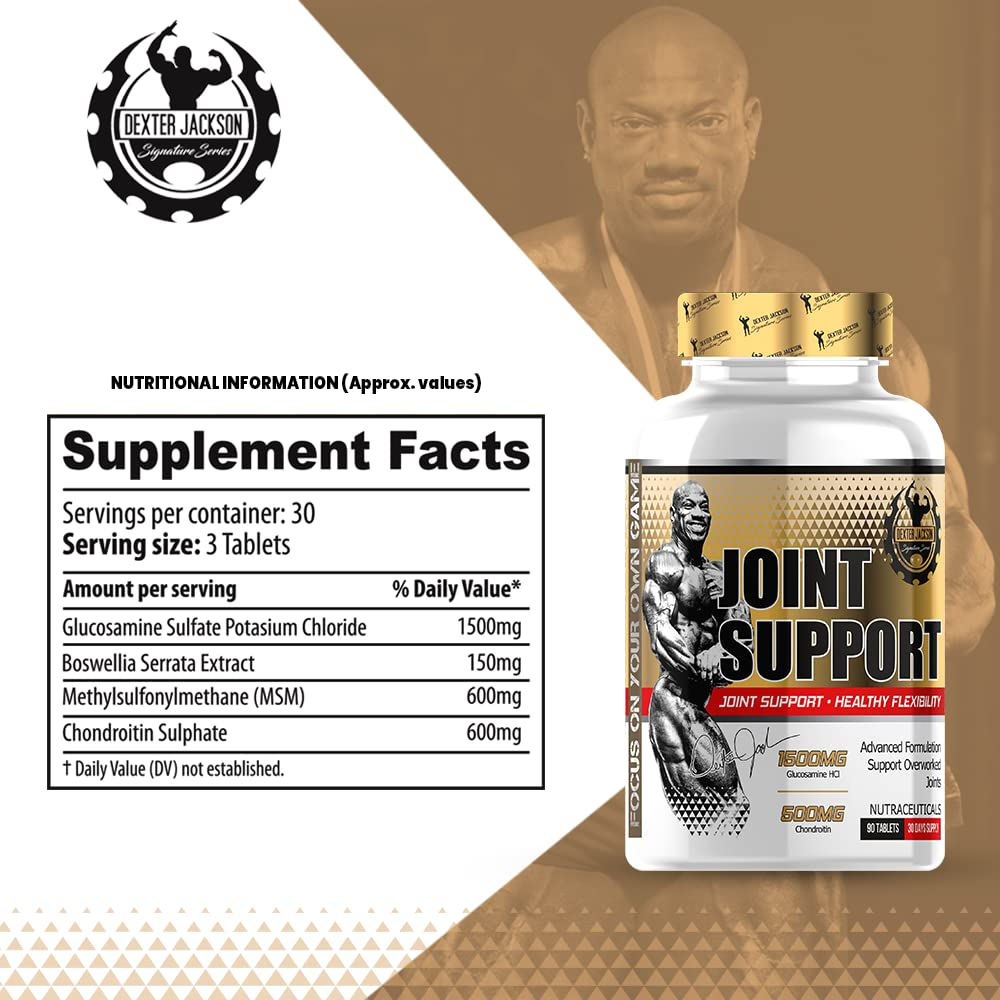 Doctor-Formulated Joint Supplement – 150mg Boswellia Serrata + 600mg Chondroitin Sulfate. Triple-Action Support for Knees, Hips & Shoulders. 3 Tablets/Serving, supplement facts