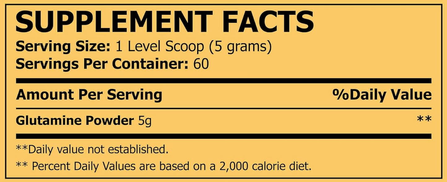 Sunline Alaska Glutamine | Pure L-Glutamine Powder | Gluten-Free | 5000mg, 60 Servings - Muscle Repair and Immune Support