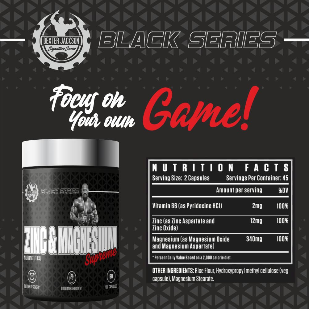 Dexter Jackson DJSS Black Series ZMA (Zinc & Magnesium Supreme) - 90 Caps