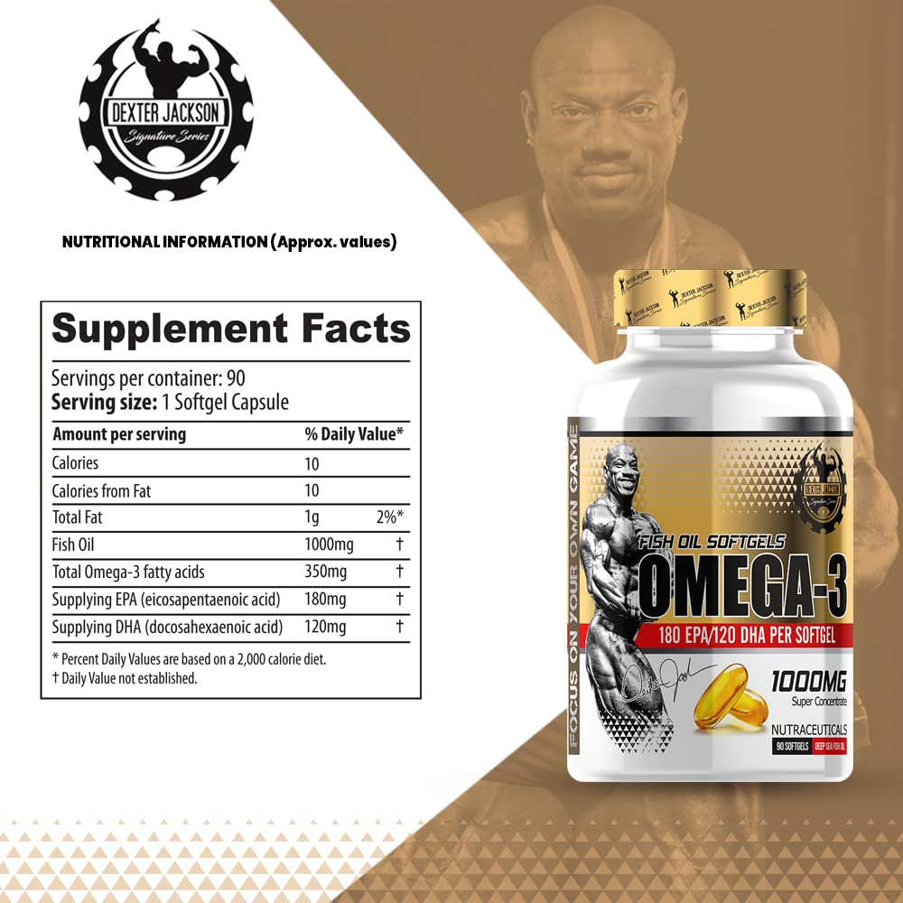 Molecularly Distilled Fish Oil – Third-Party Tested for Heavy Metals. 300mg Combined EPA/DHA per Softgel, Nutraceutical Grade. 60-Count Bottle, supplement facts