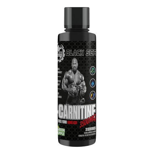Dexter Jackson Black Series L-Carnitine | 3500mg per Serving | 32 Servings | Liquid Fat Burner & Metabolism Booster, front view