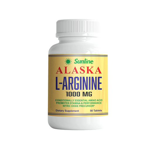 Sunline Alaska L-Arginine | 1000mg, 90 Tablets - Premium Support for Heart Health and Nitric Oxide Production