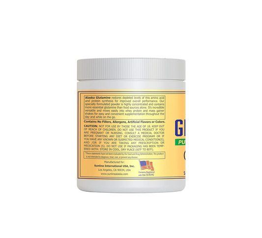Sunline Alaska Glutamine | Pure L-Glutamine Powder | Gluten-Free | 5000mg, 60 Servings - Muscle Repair and Immune Support