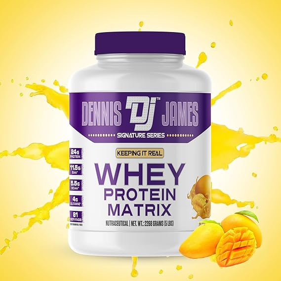 Dennis James Signature Series Whey Protein Matrix | 5 lbs -2.26 kg| 81 Servings | Premium Muscle Fuel for Growth & Recovery