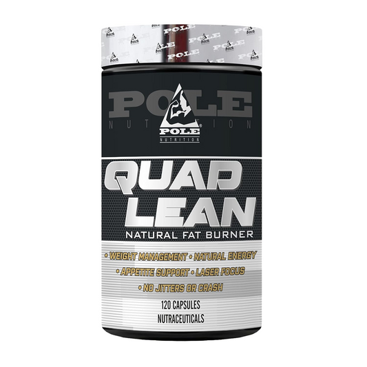 Pole Nutrition Quad Lean Natural Fat Burner for Weight Management & Energy | 120 Capsules - Premium Blend for Effective Fat Loss