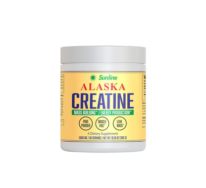 Sunline Alaska Creatine -300Gram, 60 Servings | Mass Building | Energy Production | Muscle Fuel