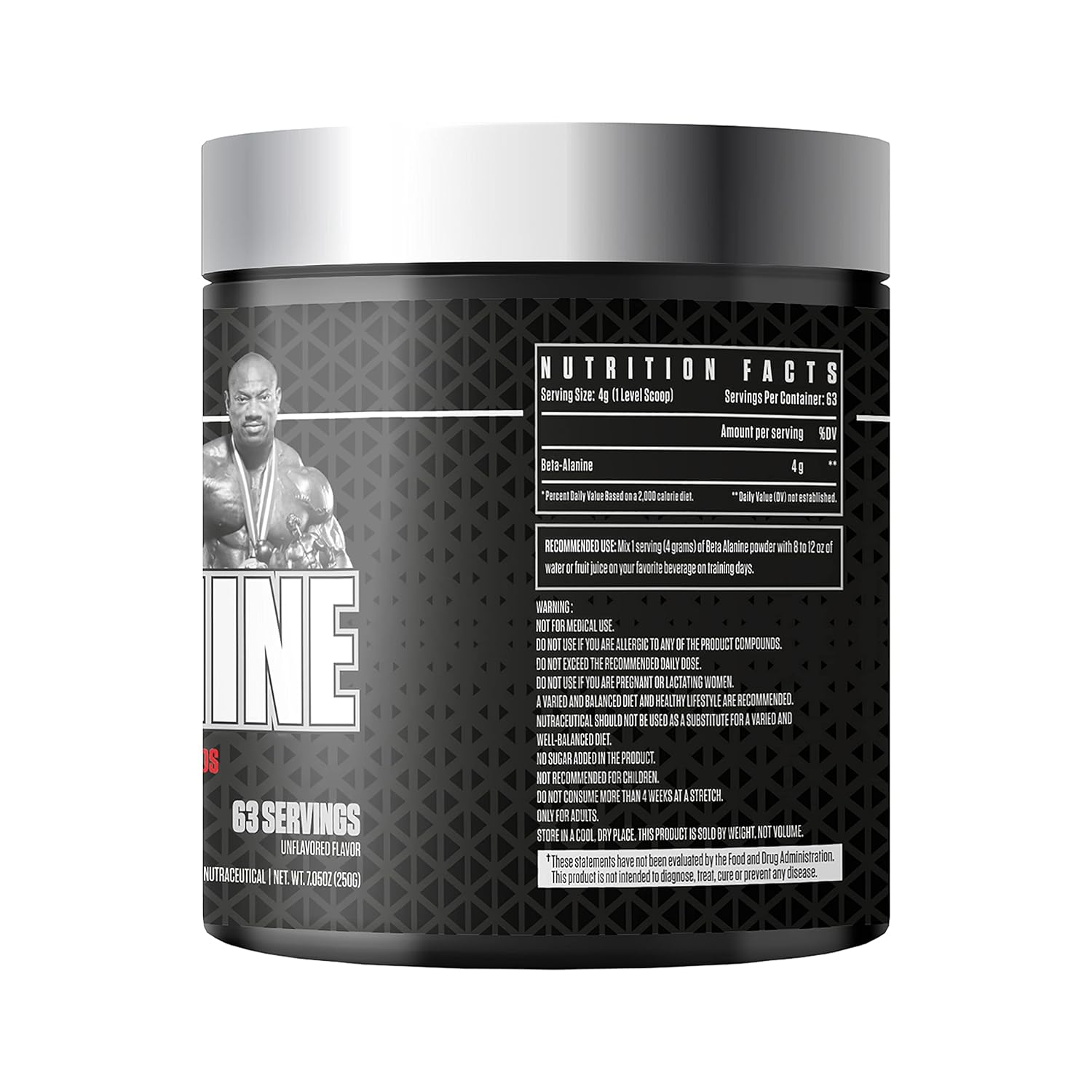 Dexter Jackson Black Series Beta Alanine – performance amino acid supplement with 63 servings for strength and endurance