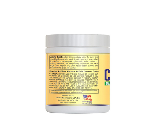 Sunline Alaska Creatine -300Gram, 60 Servings | Mass Building | Energy Production | Muscle Fuel