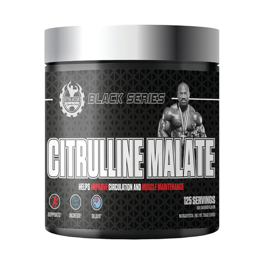 Dexter Jackson Black Series Citrulline Malate – 250g (125 Servings) | Premium Nitric Oxide Support for Enhanced Blood Flow & Workout Performance, front view
