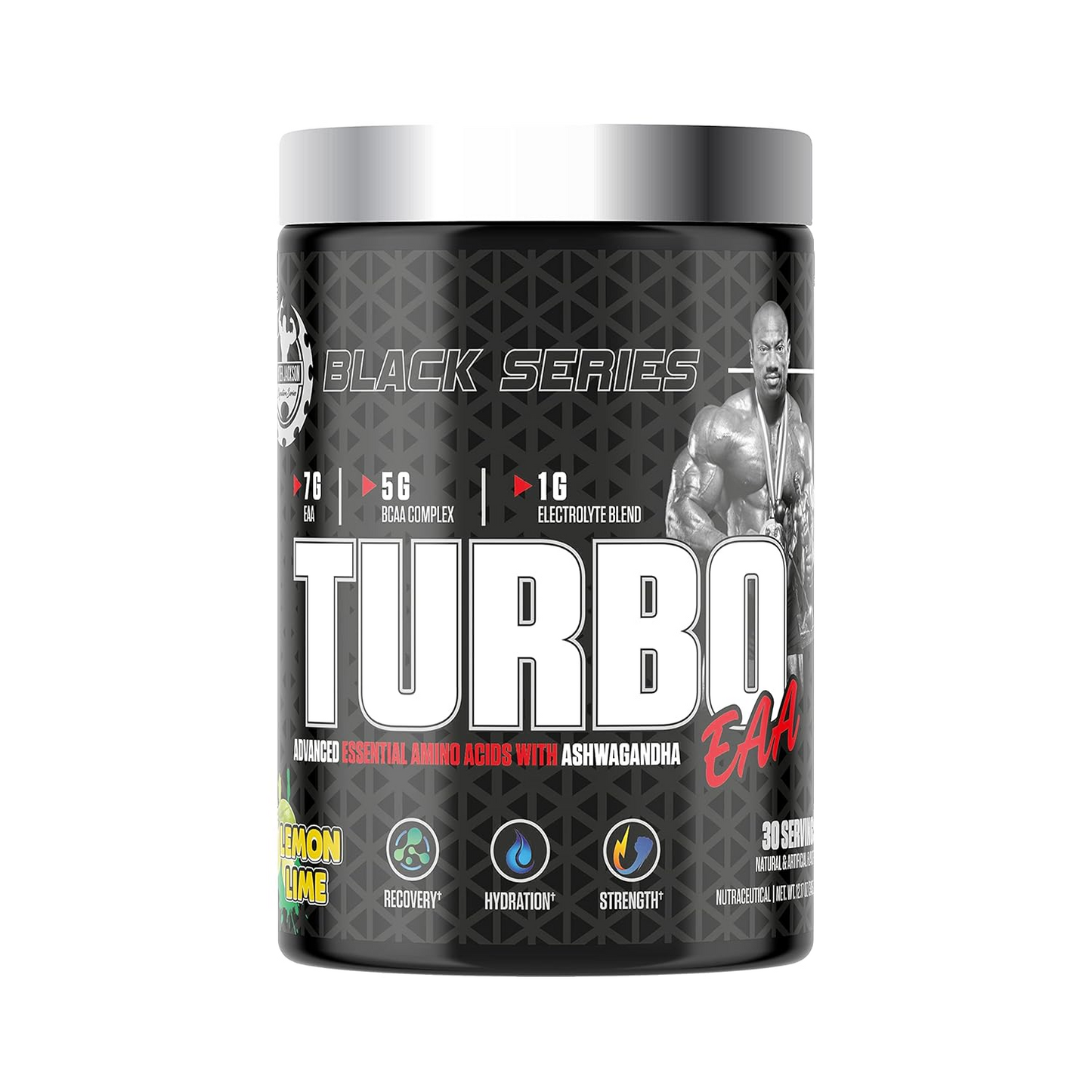 Dexter Jackson Black Series EAA with Ashwagandha – 345g, 30 Servings | Essential Amino Acids for Muscle Growth & Recovery, Lemon Lime Flavor