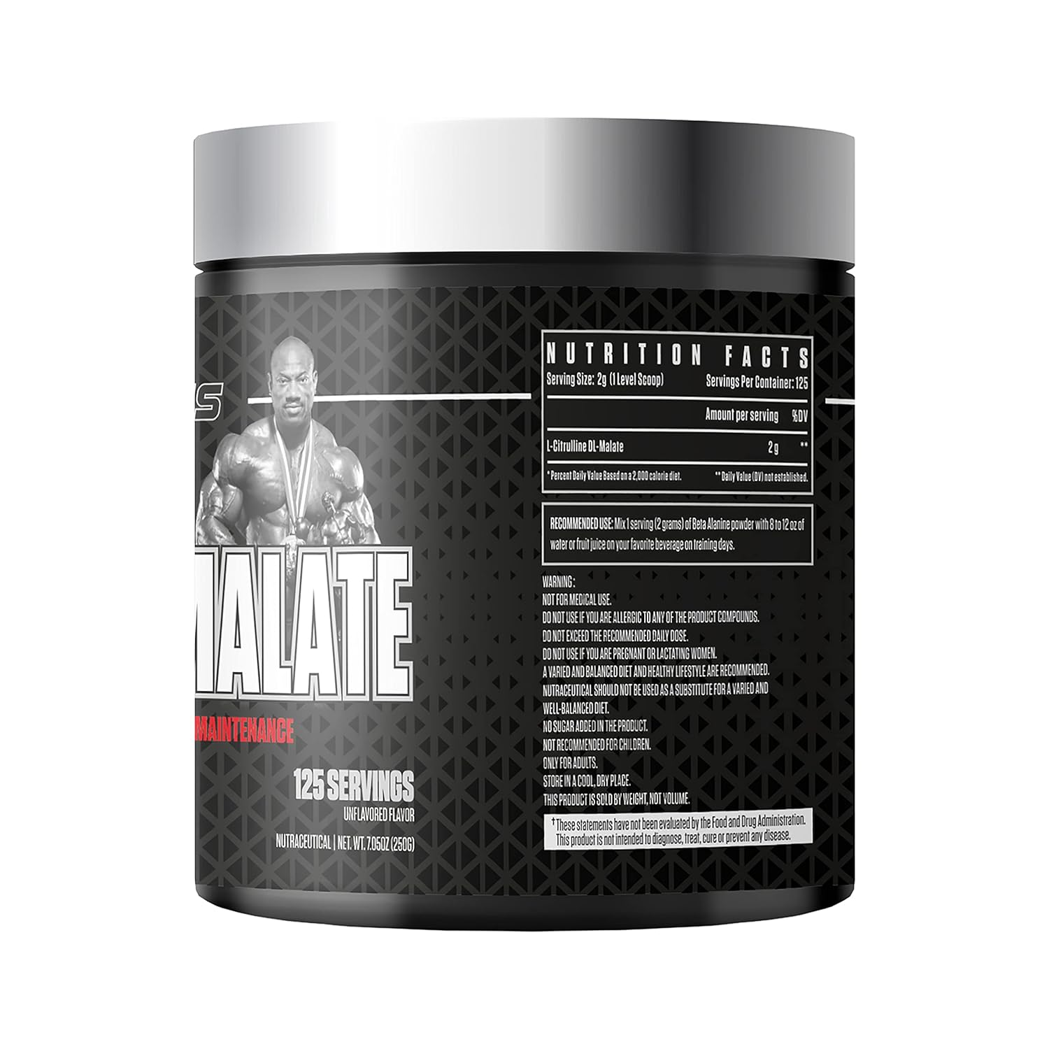 Dexter Jackson Black Series Citrulline Malate – 2g Pure L-Citrulline DL-Malate per Scoop. 125 Servings for Vascularity, Endurance & Nitric Oxide Boost. Mixes Instantly