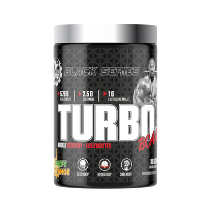 Dexter Jackson Black Series Turbo BCAA | 5.7g BCAAs | Muscle Recovery, Strength & Energy Support | 13g Scoop | 100% Authentic, Pulpy Orange Flavor