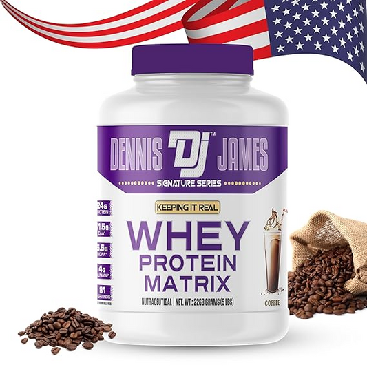Dennis James Signature Series Whey Protein Matrix | 5 lbs -2.26 kg| 81 Servings | Premium Muscle Fuel for Growth & Recovery