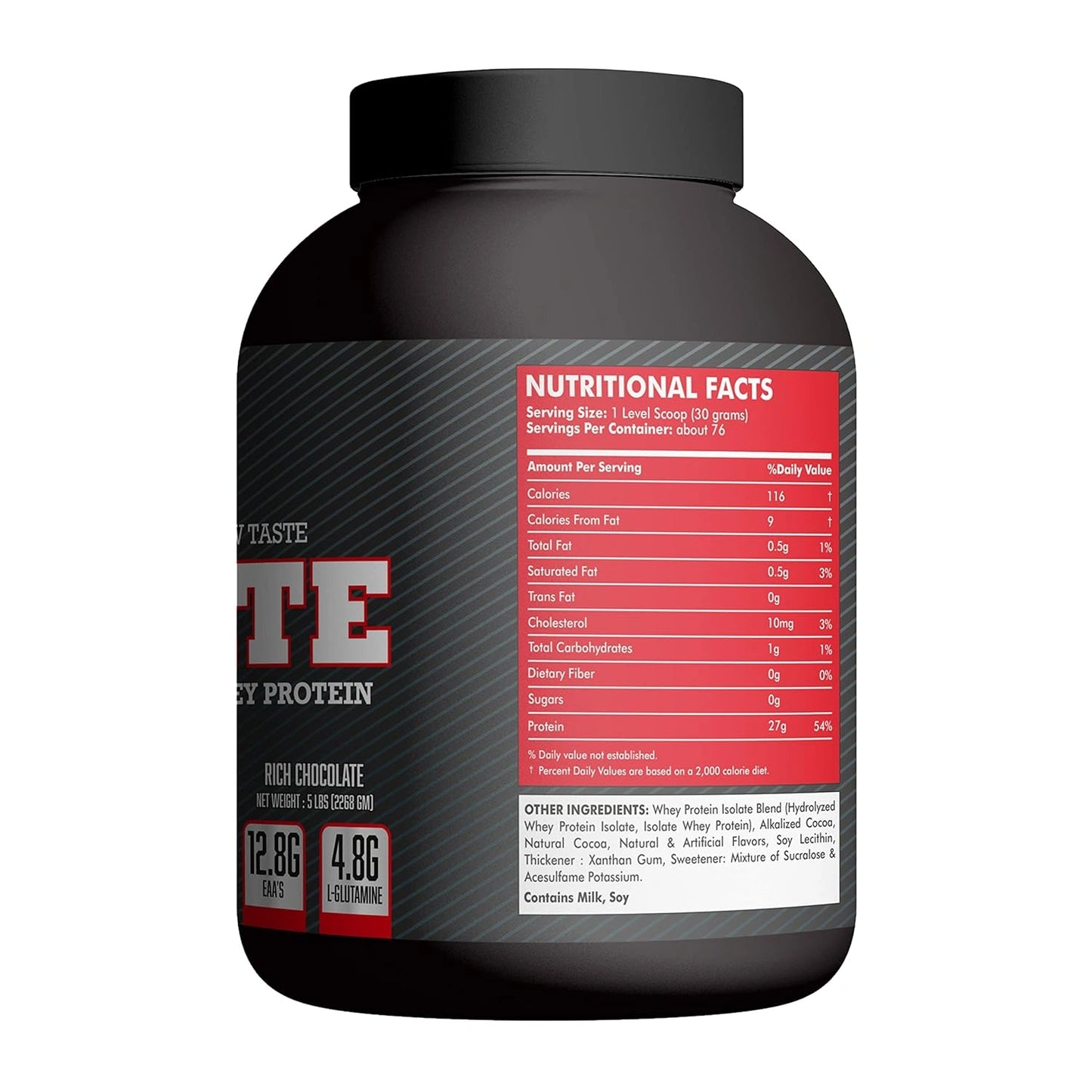Monster Labs-100% Isolate Whey Protein | Rich Chocolate Flavour|5 Lbs-2.26 Kg| 76 Servings