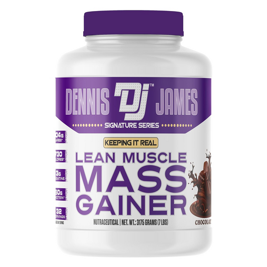 Dennis James Signature Series Lean Muscle Mass Gainer – Chocolate Flavour | 3.1 kg, 7 lbs | High-Calorie Gainer with Protein & Carbs | Supports Muscle Growth & Recovery