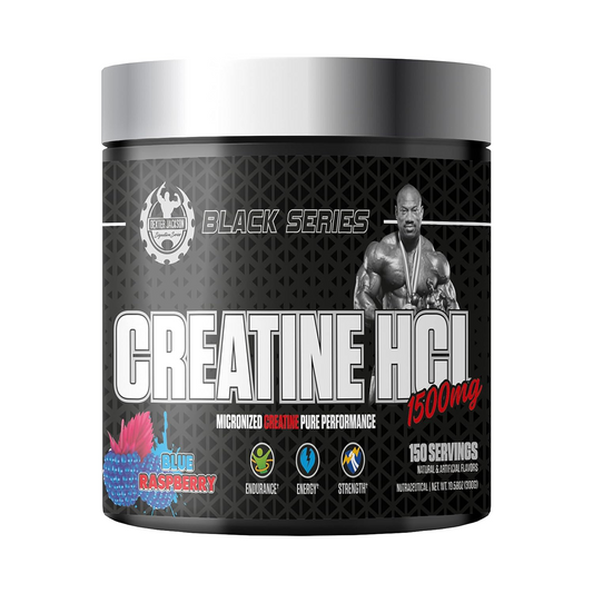 Dexter Jackson Black Series Creatine HCL – 1500mg Per Serving (150 Doses). Zero Carb/Fat, Enhanced Absorption vs Monohydrate. Blue Raspberry Flavor for Easy Mixing