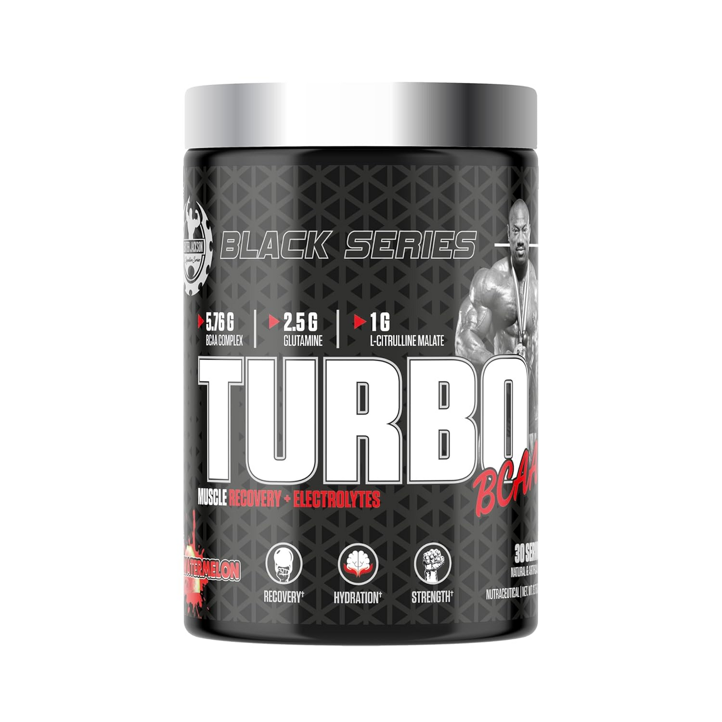 Dexter Jackson Black Series Turbo BCAA | 5.7g BCAAs | Muscle Recovery, Strength & Energy Support | 13g Scoop | 100% Authentic, Watermelon Flavor