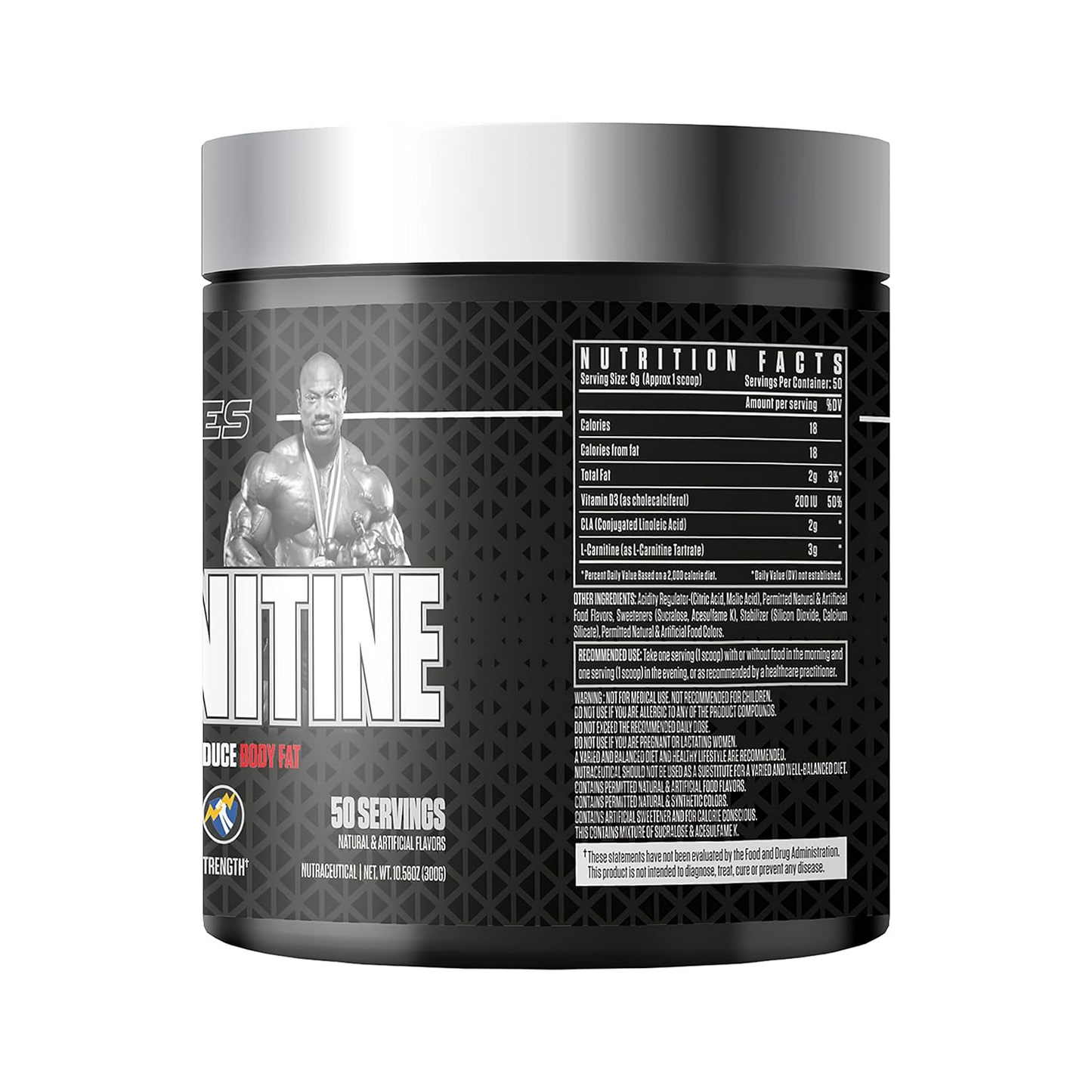 Dexter Jackson Black Series CLA + Carnitine – non-stim fat burner with 2g CLA and 3g L-Carnitine per serving, 50 servings per container