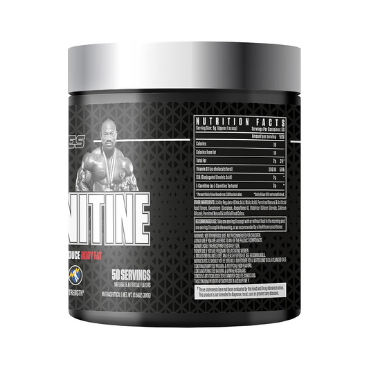 Dexter Jackson Black Series CLA + Carnitine – non-stim fat burner with 2g CLA and 3g L-Carnitine per serving, 50 servings per container