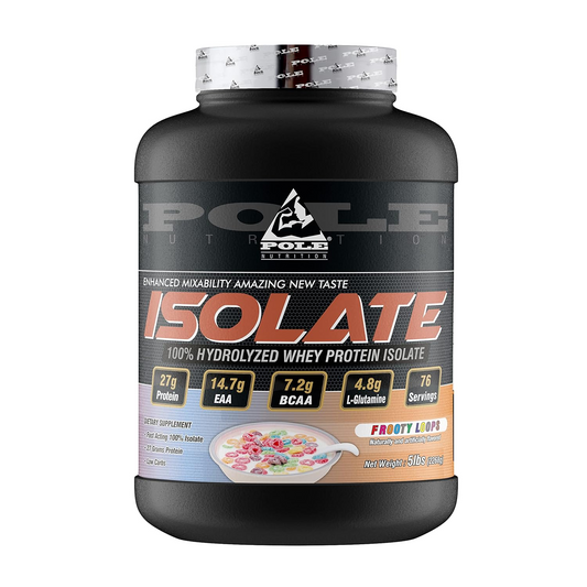 Pole Nutrition Isolate 100% Hydrolyzed Whey Protein Isolate 5lbs- 76 Servings-Premium Isolate for gains