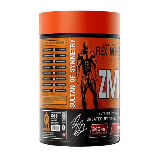Flex Wheeler Nutrition ZMA - Advanced Formula with Zinc, Magnesium, and Vitamin B6 | 90 Capsules for Muscle Repair and recovery