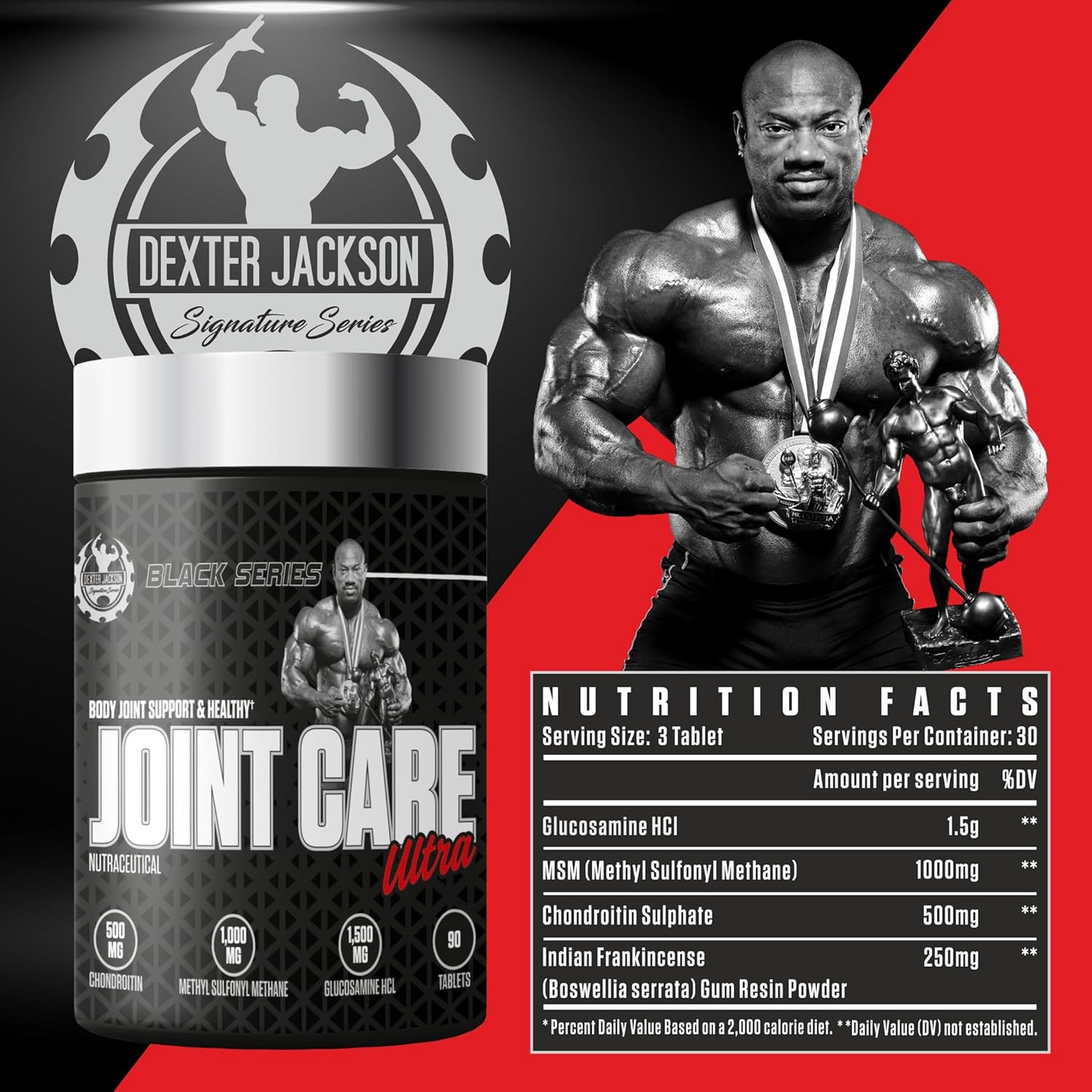 Herbal Joint Defense – 250mg Boswellia Serrata + MSM for Pain Relief. Gluten-Free, Soy-Free Formula. 30 Servings in Vegan Tablets