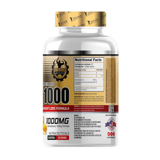 Advanced Weight Loss Formula – 1000mg Clinically-Proven Nutraceutical Blend for Fat Burning & Metabolism Support. 60 Capsules per Bottle, side view