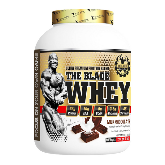Dexter Jackson The Blade Whey – Ultra Premium Protein Blend (5 lbs) | 22g Protein Per Serving – Delicious, High-Quality Muscle Support, front view