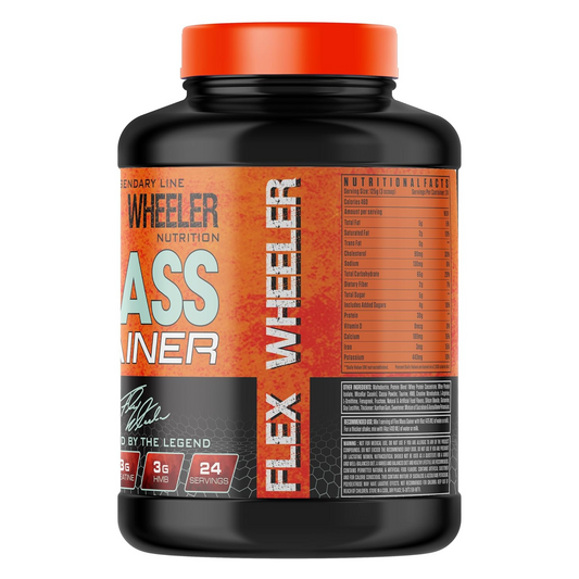 Flex Wheeler Nutrition Mass Gainer | Chocolate Flavor | 3kg, 6.61lbs - High-Calorie Protein Supplement for Muscle Gains