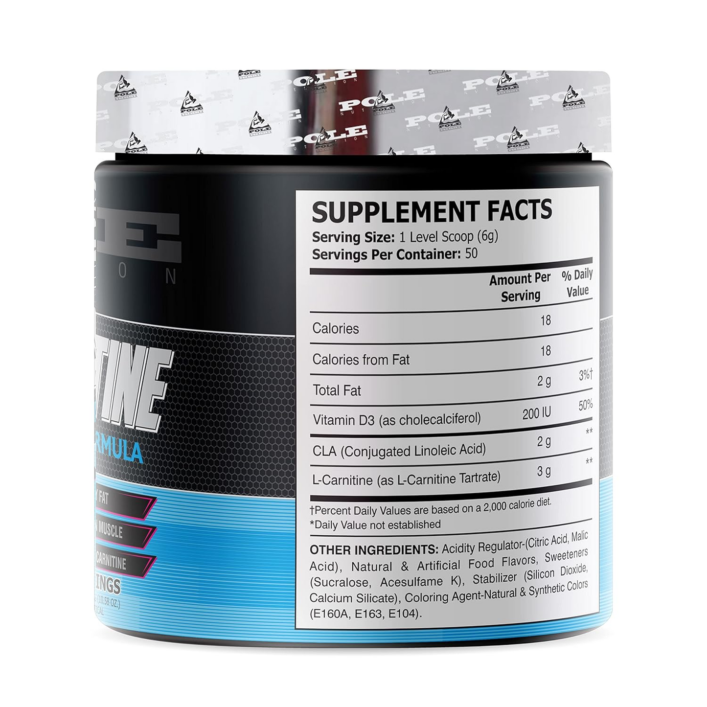 Pole Nutrition CLA+ Carnitine for Lean Muscle And Reducing body fat-300g -50 Servings