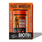 Flex Wheeler Nutrition Biotin 10000 MCG | Hair, Nails & Skin Support | 100 Tablets - Essential Micronutrient Support