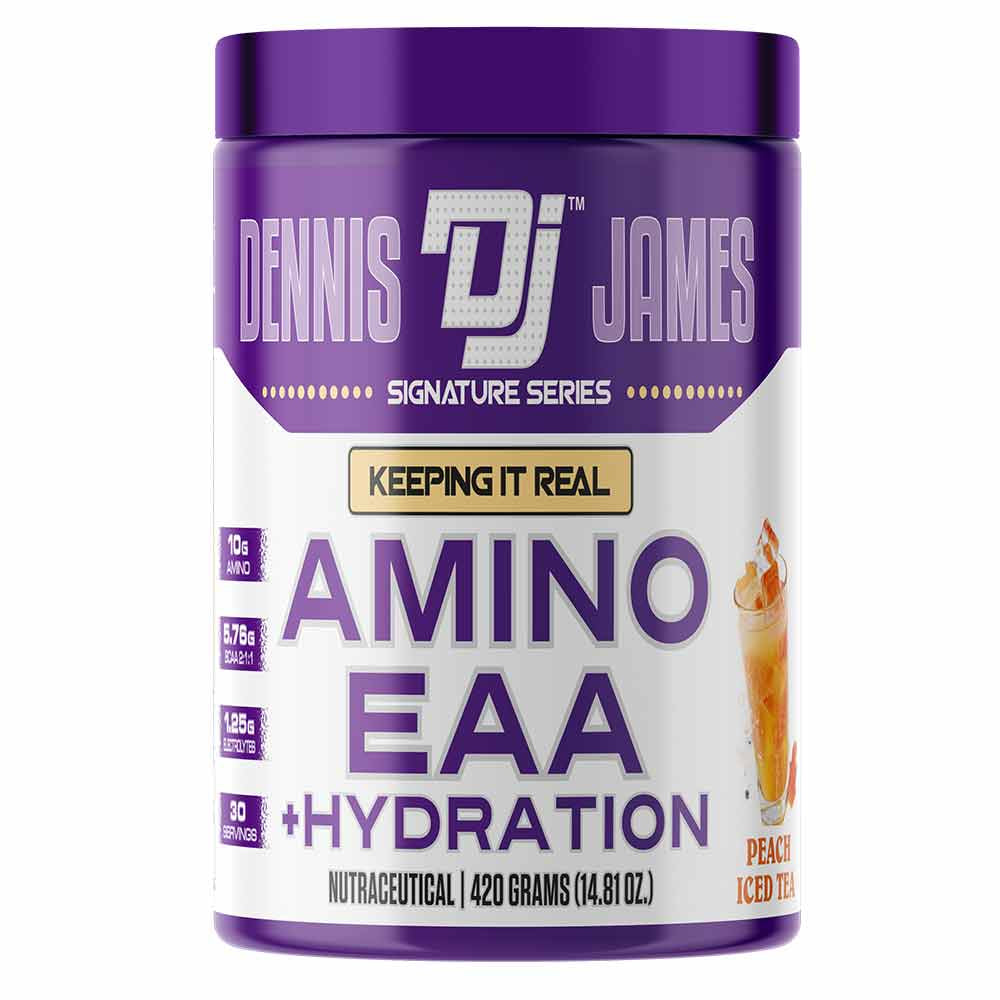 Dennis James EAA Peach Iced Tea Electrolyte Drink – Tropical Hydration with Essential Amino Acids for Athletes & Fitness-42grams-peach-icetea