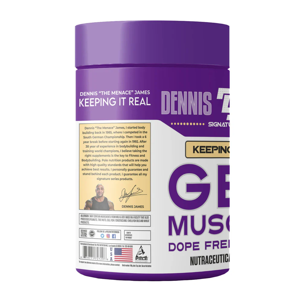 Dennis James Signature Series Get Muscles Tabs | Dope-Free Formula | 120 Tablets - Premium Muscle Support for Athletes and Fitness Enthusiasts