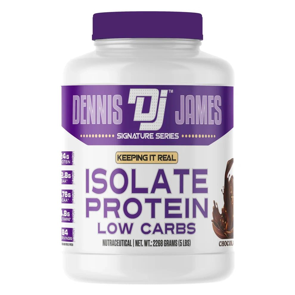 Dennis James Signature Series Whey Isolate Protein – 5 lbs | Lean Muscle Growth & Recovery Support | 84 Servings, front view