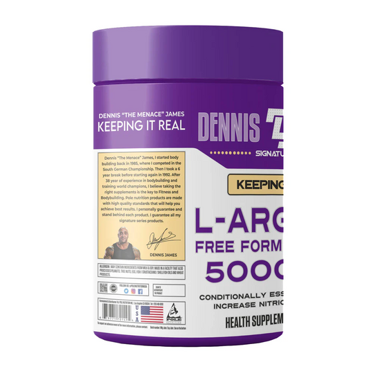 Dennis James Signature Series L-Arginine 5000mg | Free Form Amino Acid | Health Supplement | 120 Tablets | Cardiovascular Support & Nitric Oxide Boost
