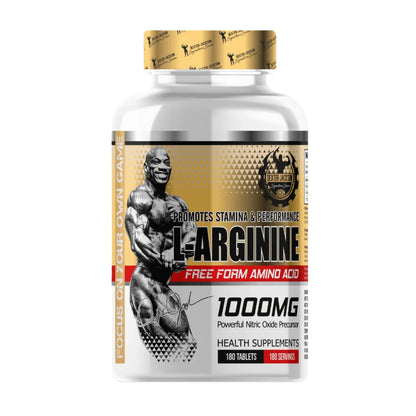 Dexter Jackson Gold Series L-Arginine – Free Form Amino Acids for Muscle Pumps, Nitric Oxide & Performance | 100% Pure, Non-Vegetarian, front view