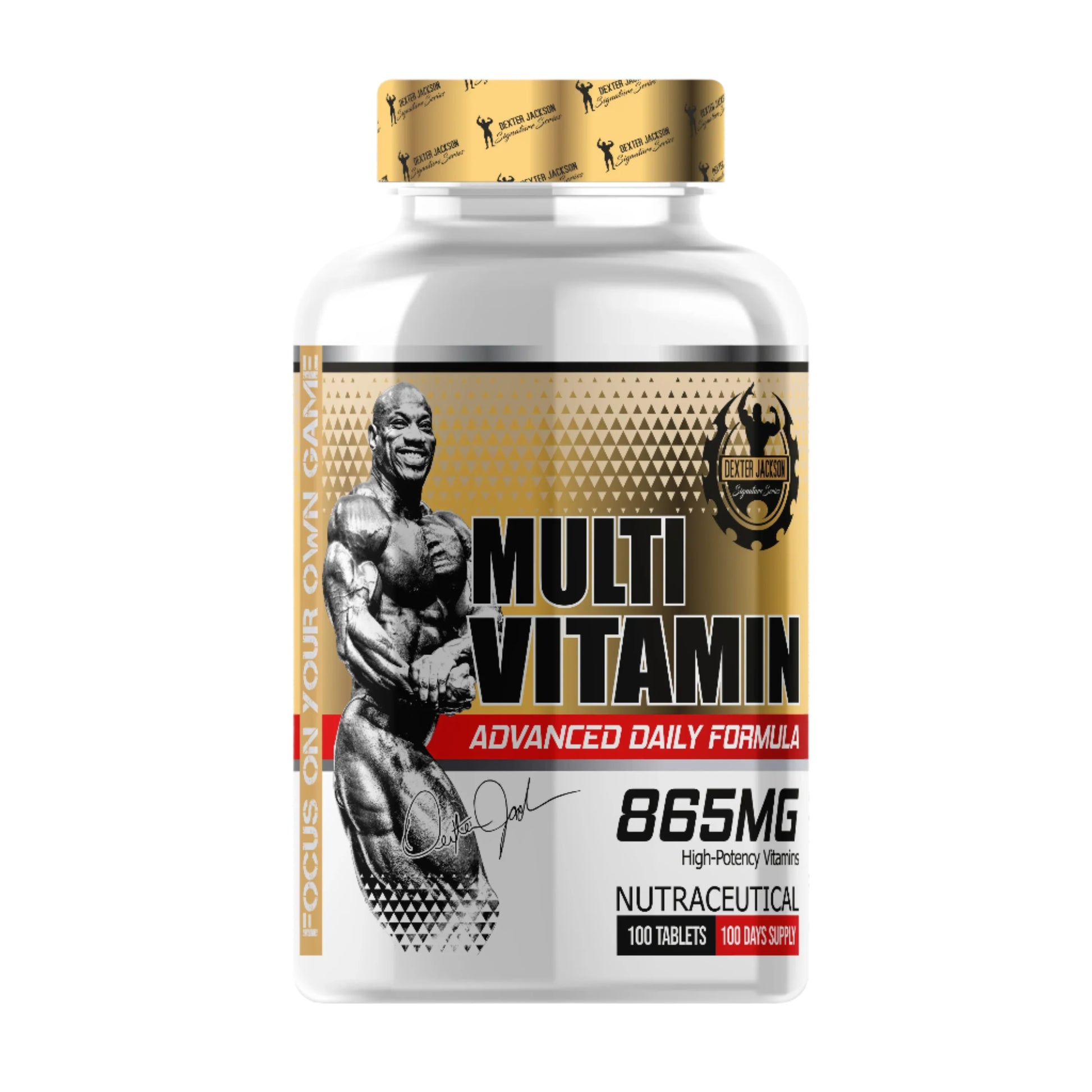 Dexter Jackson Gold Series Multivitamin – 865mg High-Potency Daily Formula (100 Tablets), front view