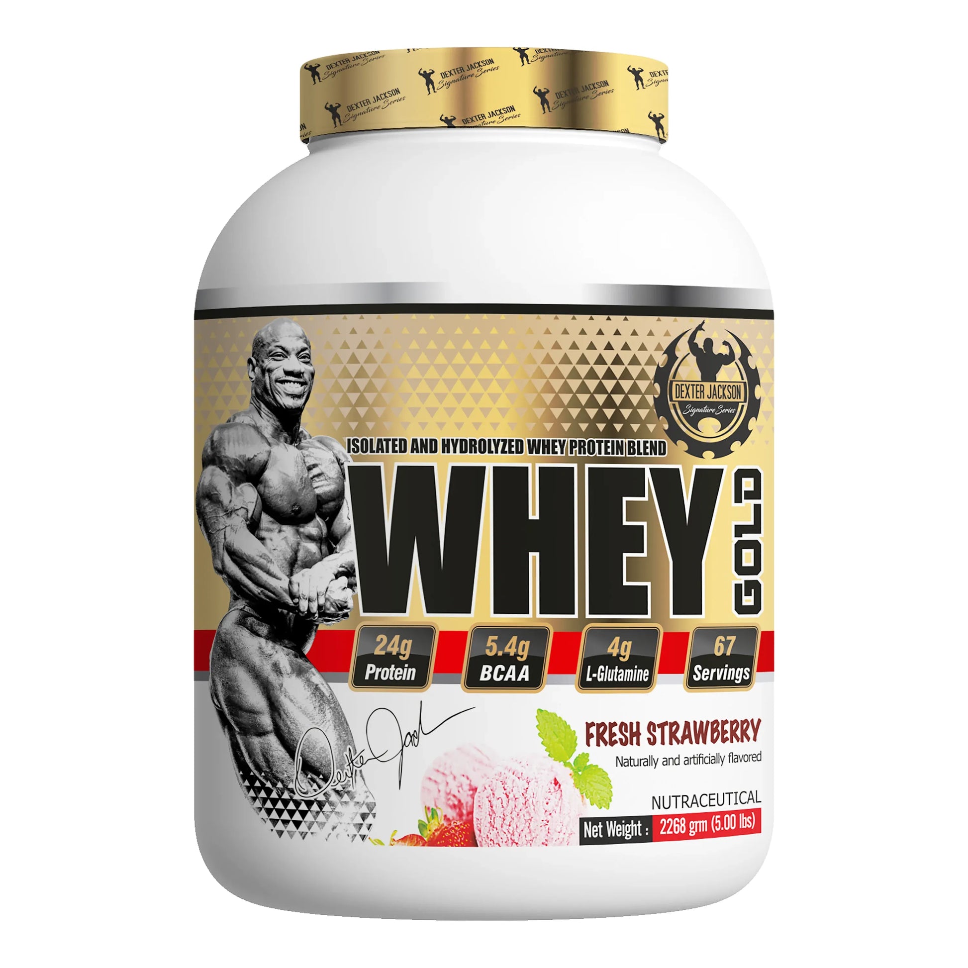 dexter jackson gold whey suppliment container