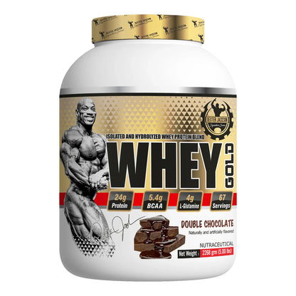 Dexter jackson Gold Whey 2.26kg 5Lbs-Isolated and Hydrolised Protein Blend-67 Servings