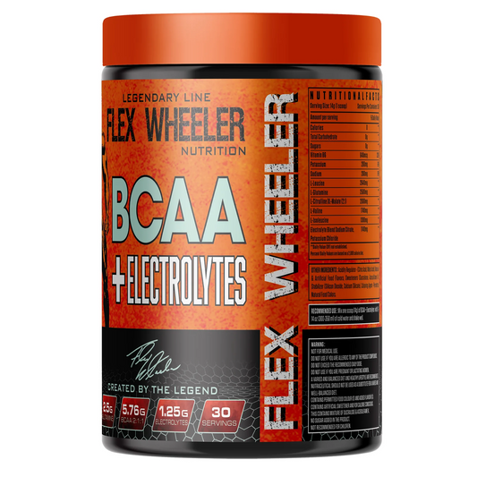 Flex Wheeler Nutrition BCAA + Electrolytes - 30 Servings | Advanced Muscle Recovery and Hydration Formula