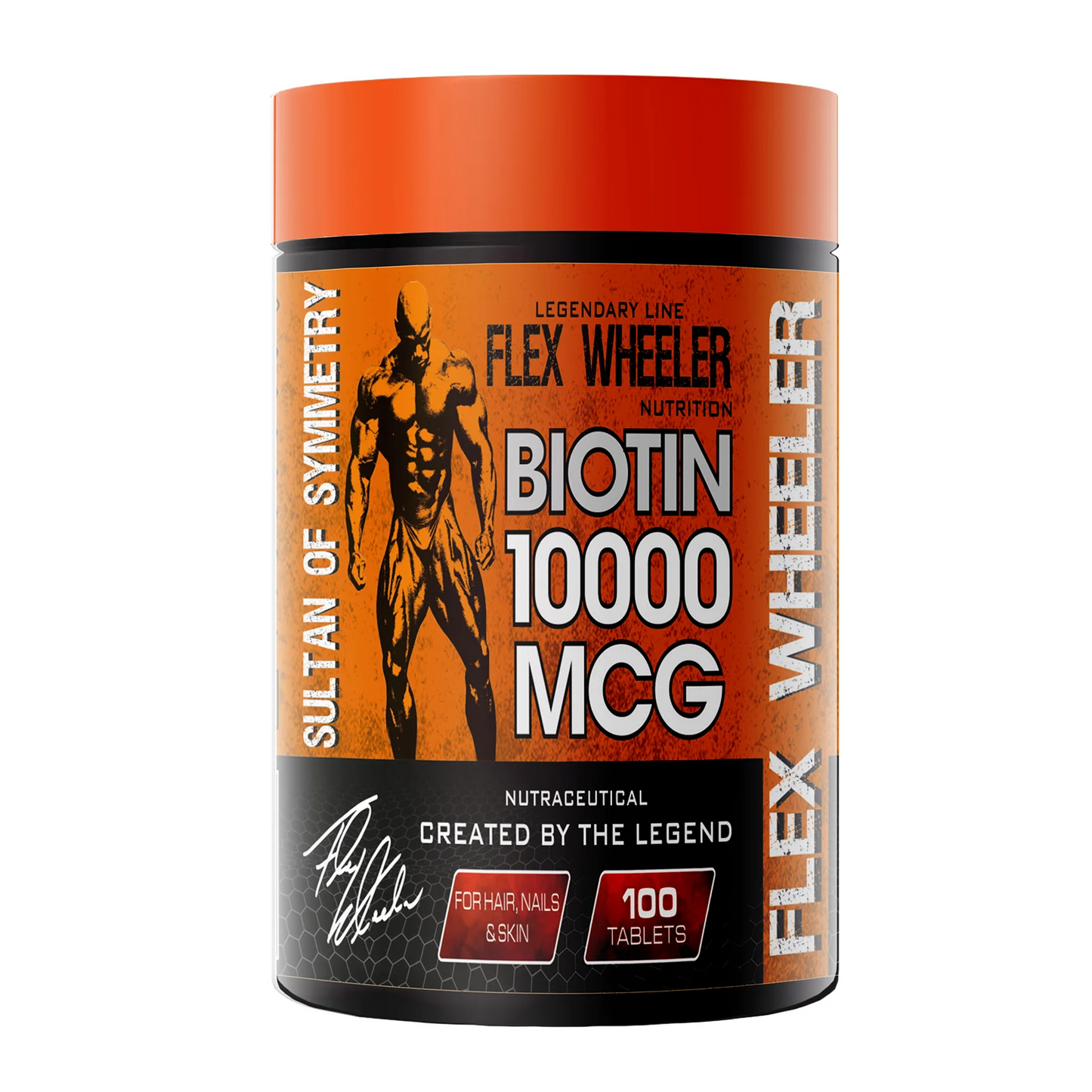 Flex Wheeler Nutrition Biotin 10000 MCG | Hair, Nails & Skin Support | 100 Tablets - Essential Micronutrient Support