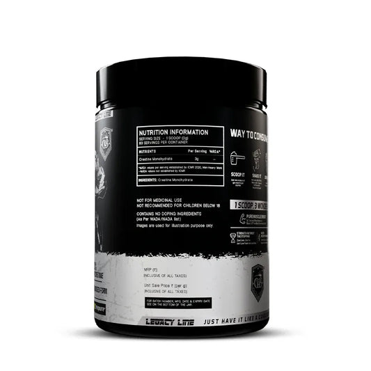 William Bonac Legacy Line-Monolift Creatine Monohydrate-Creapure®-83 Servings