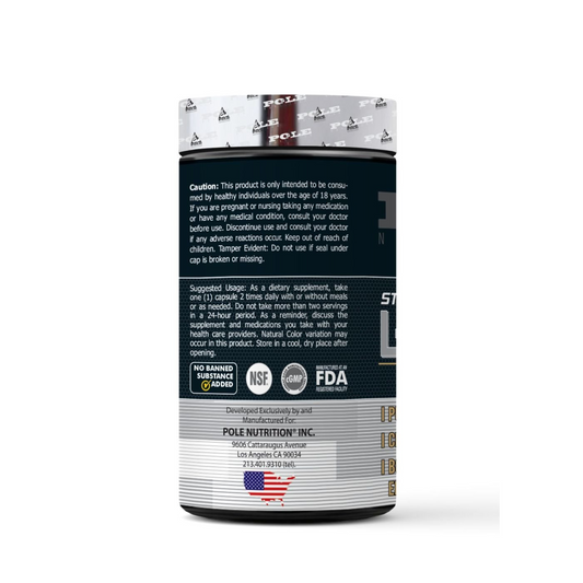 Pole Nutrition L-Carnitine 500mg - 60 Veg Capsules | Energy Production and Fat Metabolism Support - Veg Formula